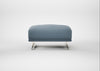 Novara Ottoman Smart Cotton Linen Celestial / Stainless Steel