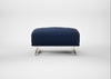 Novara Ottoman Smart Cotton Linen Indigo / Stainless Steel