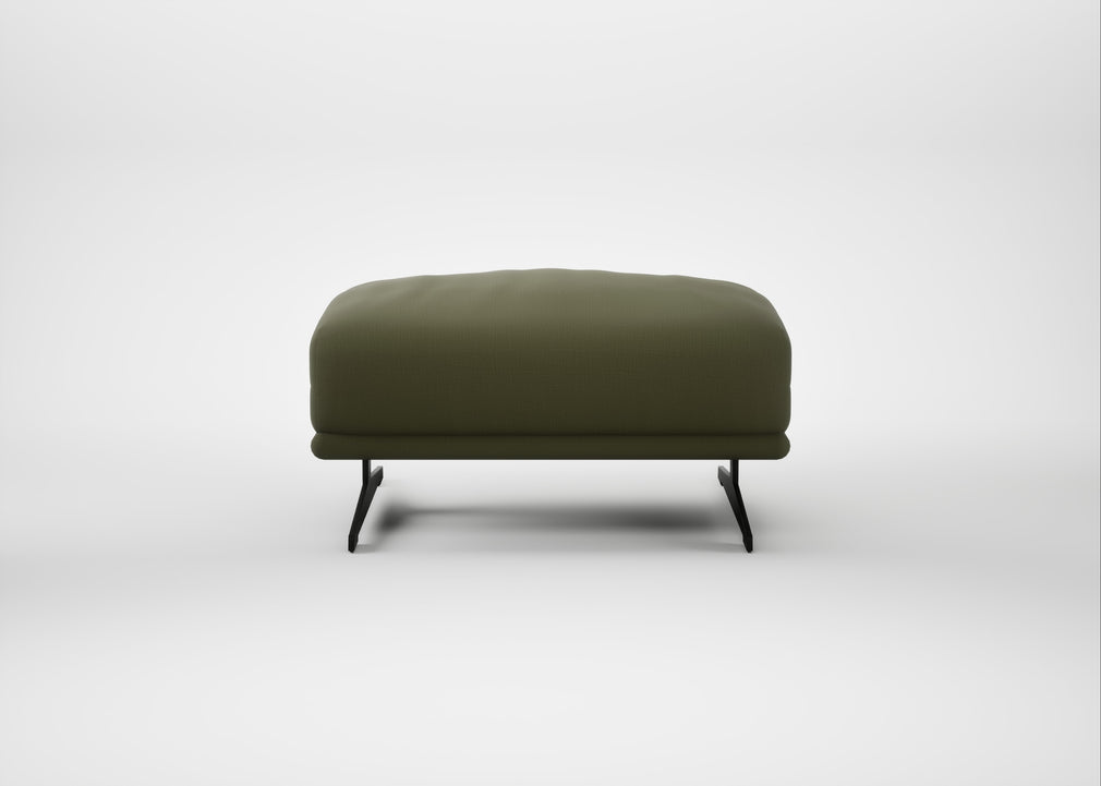 Novara Ottoman Smart Cotton Linen Myrtle / Black