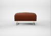 Novara Ottoman Smart Cotton Linen Rust / Stainless Steel