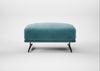 Novara Ottoman Smart Luxe Velvet Airforce Blue / Black