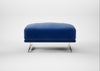 Novara Ottoman Smart Luxe Velvet Azure / Stainless Steel