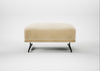Novara Ottoman Smart Luxe Velvet Biscuit / Black