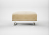 Novara Ottoman Smart Luxe Velvet Biscuit / Stainless Steel