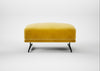 Novara Ottoman Smart Luxe Velvet Canary / Black