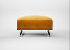 Novara Ottoman Smart Luxe Velvet Cognac / Black
