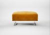 Novara Ottoman Smart Luxe Velvet Cognac / Stainless Steel