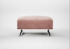 Novara Ottoman Smart Luxe Velvet Dusky Pink / Black