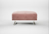 Novara Ottoman Smart Luxe Velvet Dusky Pink / Stainless Steel
