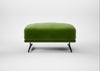 Novara Ottoman Smart Luxe Velvet Grass / Black