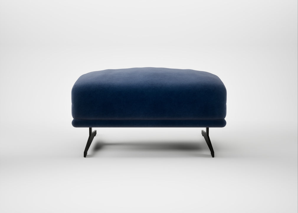 Novara Ottoman Smart Luxe Velvet Midnight / Black