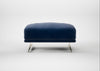 Novara Ottoman Smart Luxe Velvet Midnight / Stainless Steel