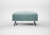 Novara Ottoman Smart Luxe Velvet Mineral Blue / Black