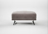 Novara Ottoman Smart Luxe Velvet Mushroom / Black