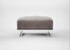 Novara Ottoman Smart Luxe Velvet Mushroom / Stainless Steel