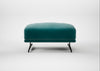 Novara Ottoman Smart Luxe Velvet Ocean Green / Black