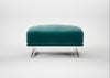 Novara Ottoman Smart Luxe Velvet Ocean Green / Stainless Steel