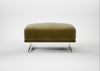 Novara Ottoman Smart Luxe Velvet Peridot / Stainless Steel