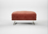 Novara Ottoman Smart Luxe Velvet Tawny / Stainless Steel