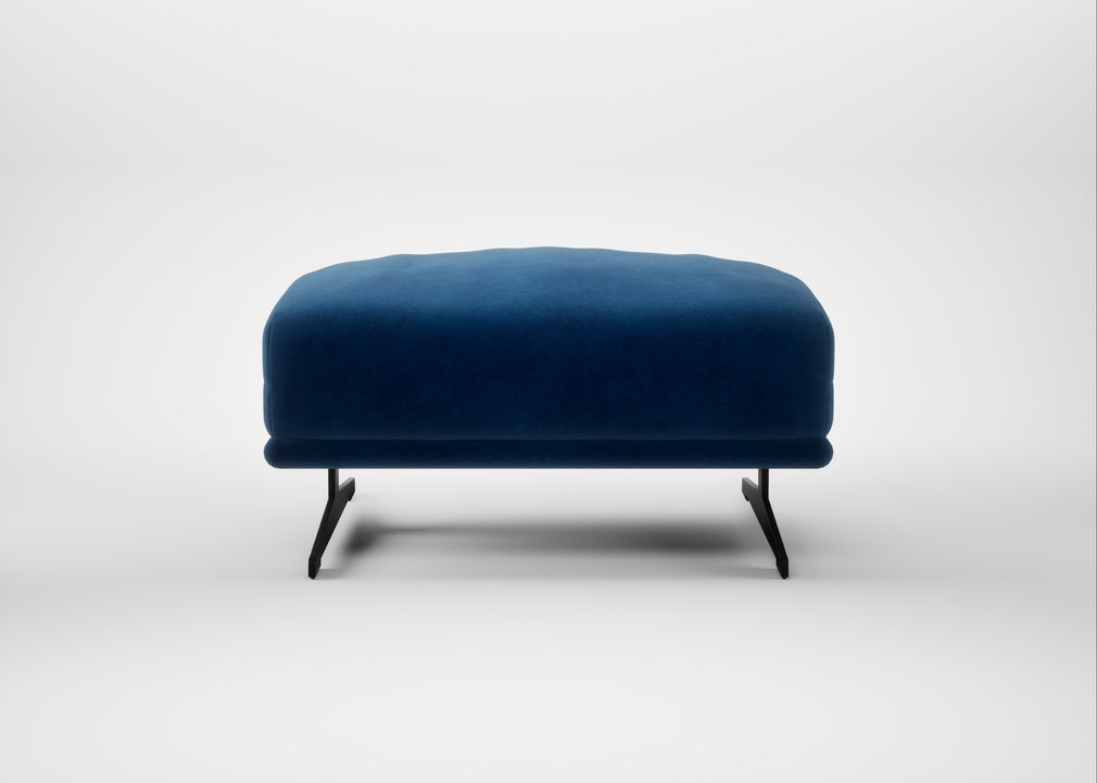 Novara Ottoman Smart Velvet Dusk / Black