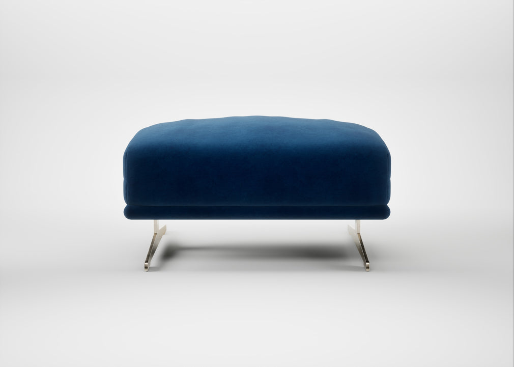 Novara Ottoman Smart Velvet Dusk / Stainless Steel