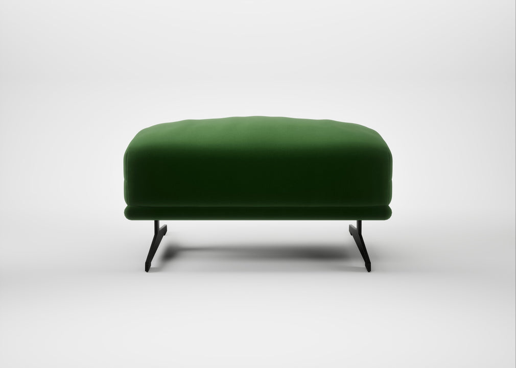 Novara Ottoman Smart Velvet Forest / Black