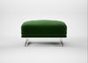 Novara Ottoman Smart Velvet Forest / Stainless Steel