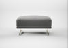 Novara Ottoman Smart Velvet Mercury / Stainless Steel