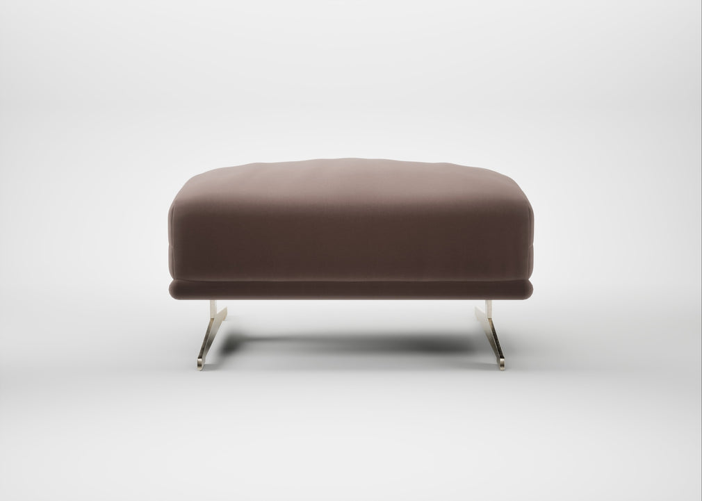 Novara Ottoman Smart Velvet Mouse / Stainless Steel