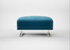Novara Ottoman Smart Velvet Ocean Blue / Stainless Steel