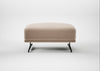Novara Ottoman Smart Velvet Pebble / Black