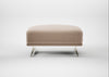 Novara Ottoman Smart Velvet Pebble / Stainless Steel