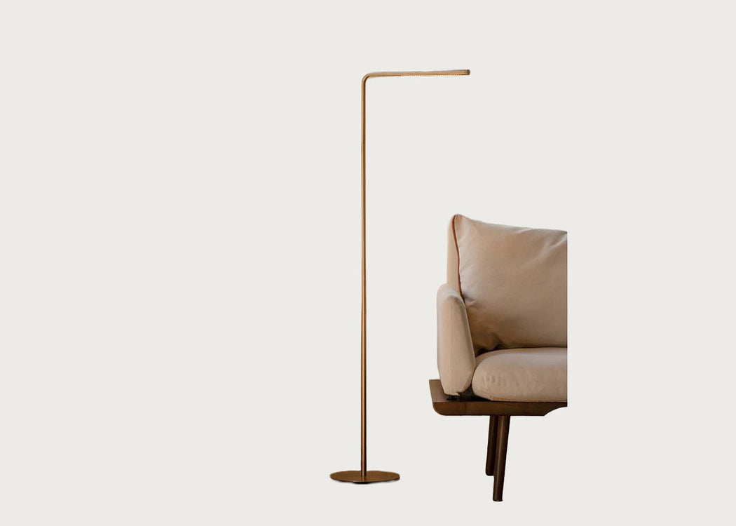 Omni LED Floor Lamp Brass