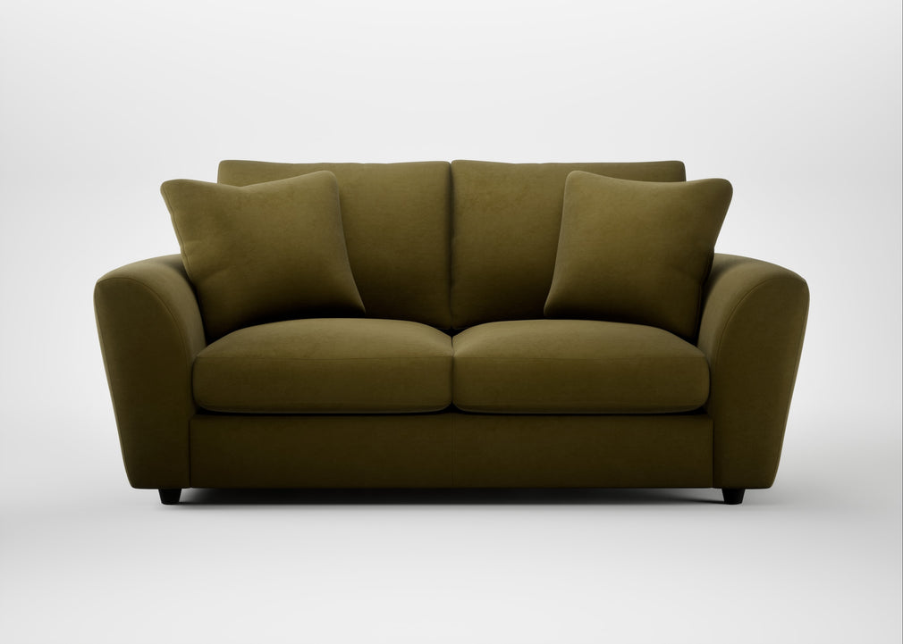 Snooze 3 Seater Sofa Wool Velvet Olive