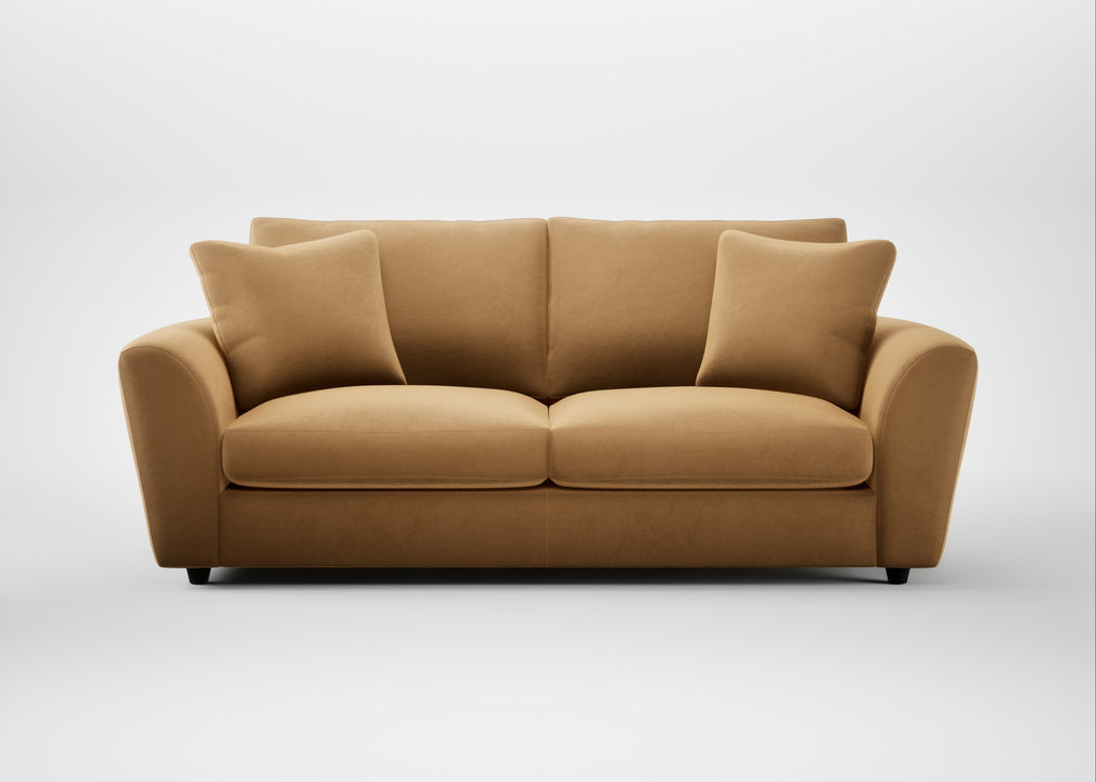 Snooze 4 Seater Sofa Wool Velvet Camel