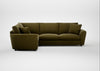 Snooze Left Hand Facing Corner Sofa Wool Velvet Olive