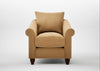Devon Armchair Wool Velvet Camel / Walnut Stained