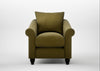 Devon Armchair Wool Velvet Olive / Black