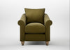 Devon Armchair Wool Velvet Olive / Natural