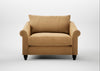 Devon Loveseat Wool Velvet Camel / Black