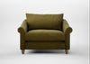 Devon Loveseat Wool Velvet Olive / Natural