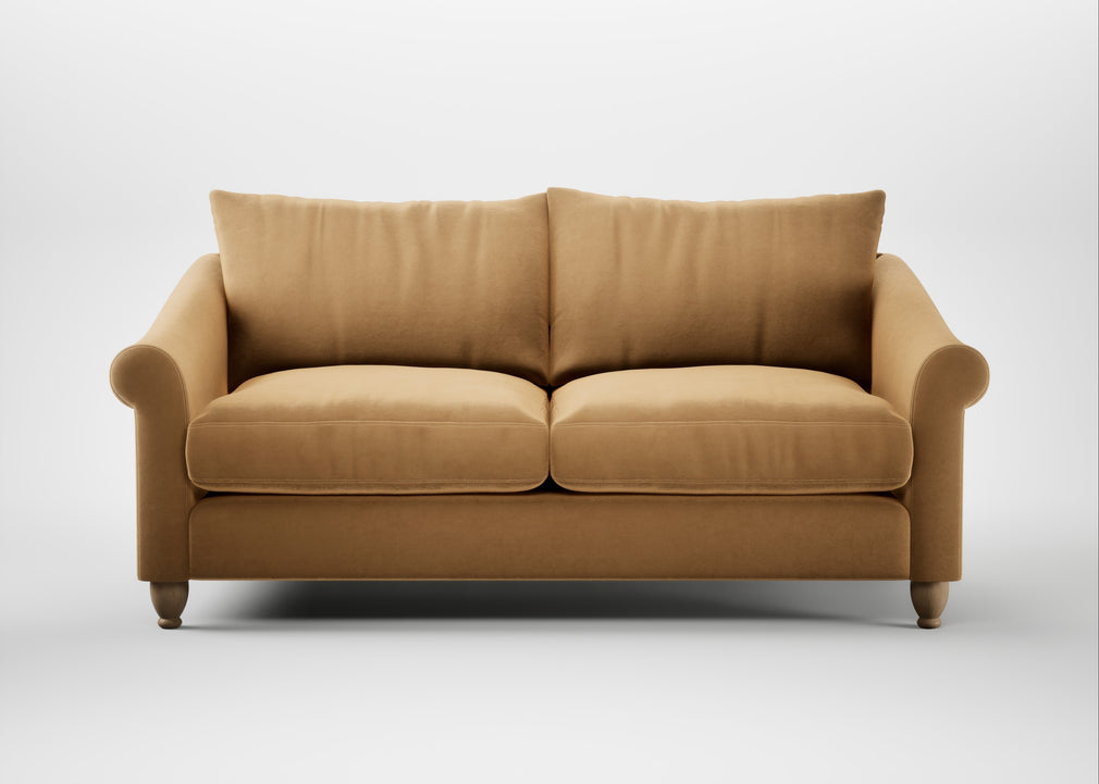 Devon 3 Seater Sofa Wool Velvet Camel / Natural
