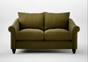 Devon 2 Seater Sofa Wool Velvet Olive / Black