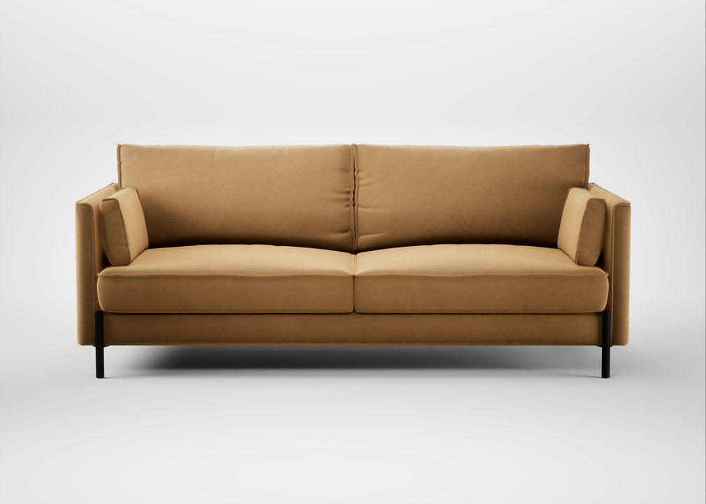 Tortona 3 Seater Sofa Wool Velvet Camel