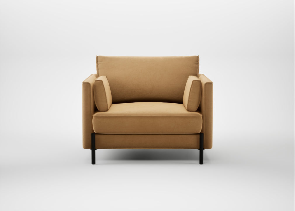 Tortona Armchair Wool Velvet Camel