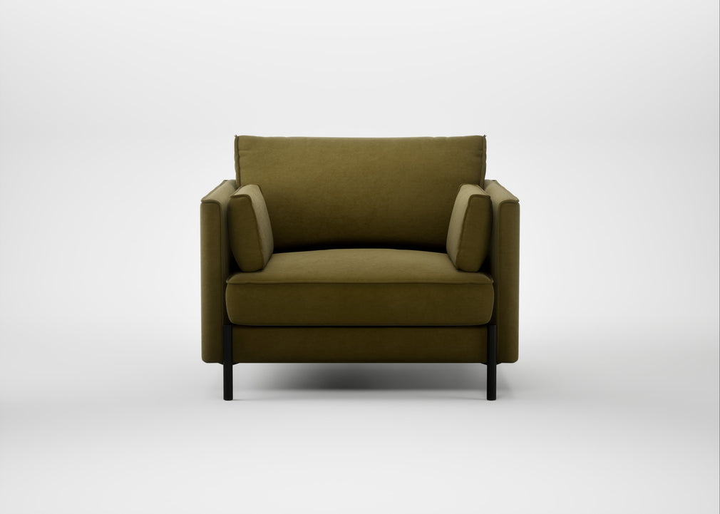 Tortona Armchair Wool Velvet Olive