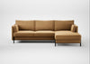 Tortona Right Hand Facing Corner Chaise Wool Velvet Camel