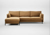 Tortona Left Hand Facing Corner Chaise Wool Velvet Camel