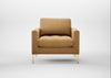 Eton Armchair Wool Velvet Camel / Brass