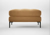 Eton Footstool Wool Velvet Camel / Black